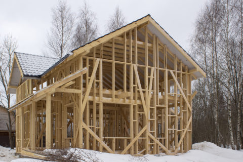 Строительство каркасного дома по проекту КД-052 в д. Щеченки, Смоленского района