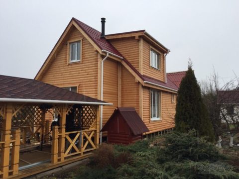 Завершено строительство каркасного дома по пороекту КД 026 в СНТ «Фауна», Ломоносовского района в комплектации «По ключ»