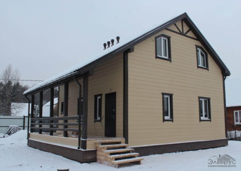 Cтроительство каркасного дома по проекту КД-029 в пос. Симагино, ДСК «Наука и техника», Выборгского района в комплектации «Под ключ»