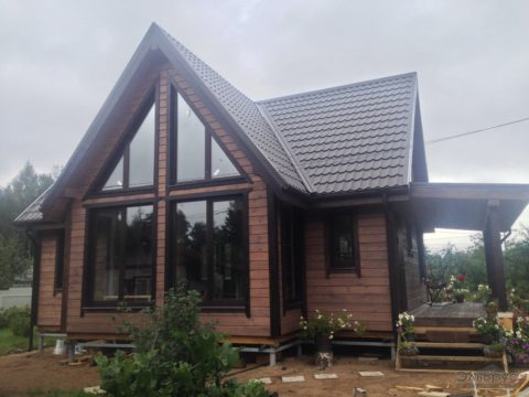 Строительство каркасного дома по проекту КД-027 в пос. Лебяжье