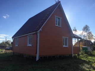 Строительство каркасно-щитового дома по проекту ДД-004 в д. Надевицы Строительство каркасно-щитового дома по проекту ДД-004 в д. Надевицы