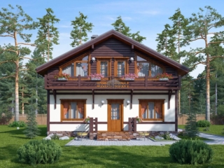 Проект каркасного дома Шале 001 Проект каркасного дома Шале 001